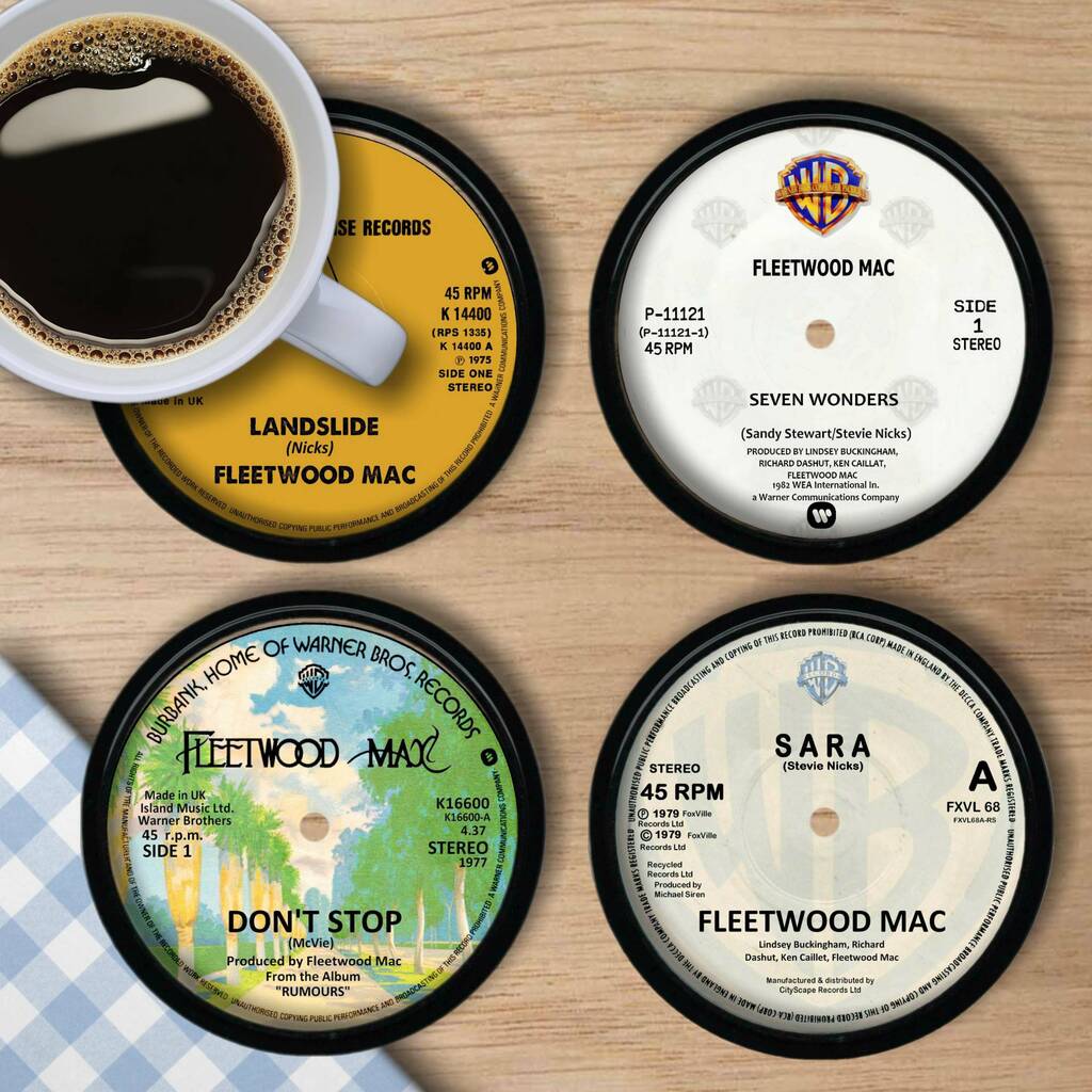 Vinyl Coasters Fleetwood Mac, Depeche Mode, Madness, 1 of 5
