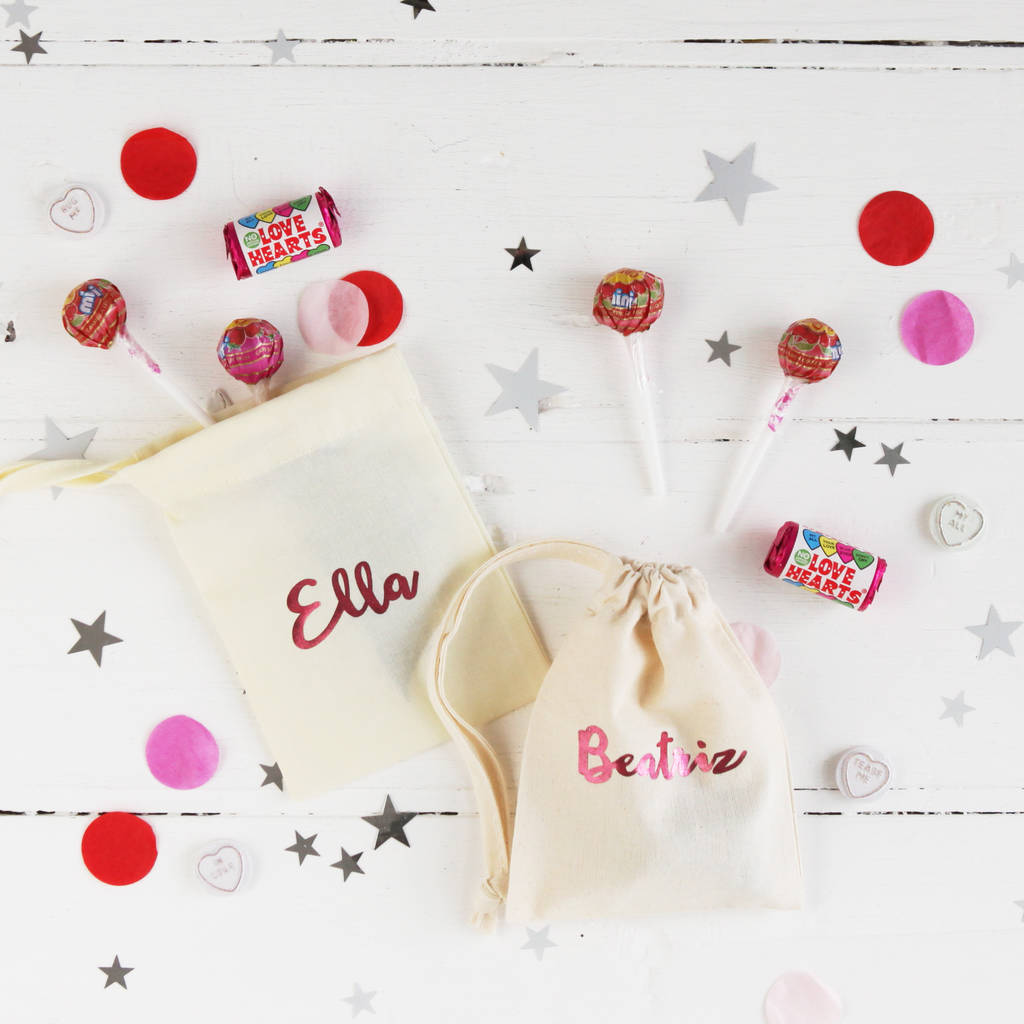 Foil Print Personalised Party Favour Bags By Postbox Party ...