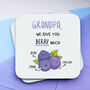 Grandpa We Love You Berry Much Coaster, thumbnail 1 of 2