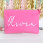 Personalised Pink Pouch With White Lettering, thumbnail 1 of 1