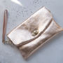 Personalised Metallic Leather Clutch Bag, thumbnail 5 of 11
