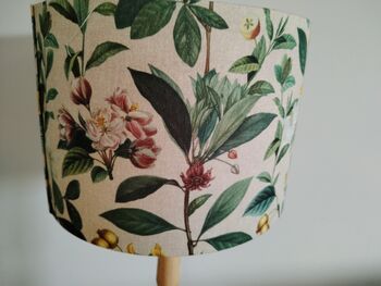 Botanical Print Lampshade With Pink And Yellow Flowers, 6 of 8