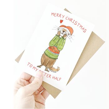 'To My Otter Half' Christmas Card, 3 of 4