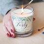 Eucalyptus Themed 40th Birthday Personalised Candle, thumbnail 3 of 4