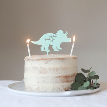 Personalised Dinosaur Birthday Cake Topper, 2 of 5