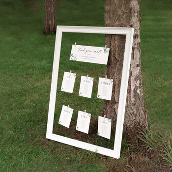 Green Eucalyptus Wedding Table Plan Cards, 5 of 5