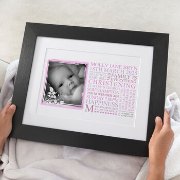 Personalised Baby Christening Art Gift, 3 of 11