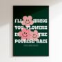 Flowers | Music Poster | Wall Art | A5 A4 A3 | Bold | Typographic | Quote | Print | House Music | Garage, thumbnail 4 of 9