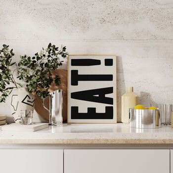 Eat! Bold Kitchen Dining Room Wall Art Print, 5 of 6