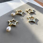 Star And Freshwater Pearl Hoop Earrings, thumbnail 2 of 8