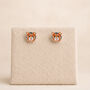 Sterling Silver Tiger Stud Earrings – 8mm X 6mm, thumbnail 3 of 6