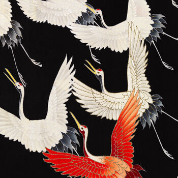 Japanese Art Print Vintage Crane Illustration, 4 of 5