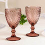 Set Of Four Amethyst Purple Wine Goblets, thumbnail 2 of 4