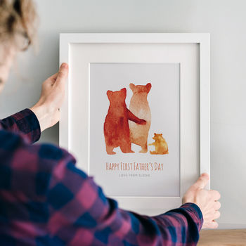 Personalised First Father's Day Bear Family Print, 3 of 7