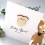 Hello Little One Personalised Babygrow New Baby Card, thumbnail 2 of 4