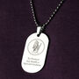 Personalised St Christopher Stainless Steel Dog Tag Necklace, thumbnail 1 of 6