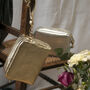 Personalised Gold Or Silver Cross Body Leather Box Bag, thumbnail 3 of 12