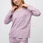 Pink Soft Cotton Solid Long Sleeve Night Suit Pyjama, thumbnail 2 of 12