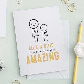Cute Character Personalised Mothers Day Card, 2 of 5