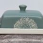 Green Flower Patterned Butter Dish, thumbnail 3 of 4