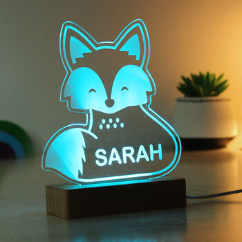 Personalised Fox LED Night Light, 11 of 12