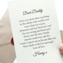 Letter To Daddy Keepsake Card, thumbnail 5 of 7