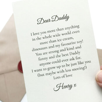 Letter To Daddy Keepsake Card, 5 of 7