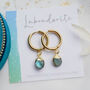 Labradorite Hoop Earrings And Necklace, thumbnail 2 of 11