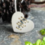 Mended Heart Necklace With Silver Sutures, thumbnail 1 of 3