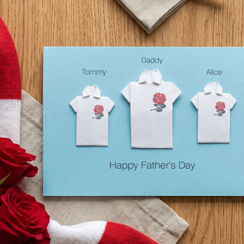 Personalised England Rugby Team Shirts Card, 4 of 6