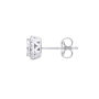 9ct Gold Halo Baguette Cubic Zirconia Studs, thumbnail 3 of 6
