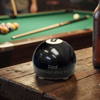 Personalised Pool Ball Bottle Opener Eight Ball Gift, 7 of 8