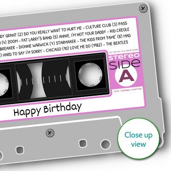 40th Birthday Print Songs On The Day You Were Born 1984, 4 of 9