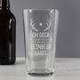 Personalised Reinbeer Pint Glass Gift Boxed – Christmas Gift Idea, thumbnail 2 of 4