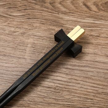 Luxury Personalised Wooden Chopsticks Gift, 5 of 11