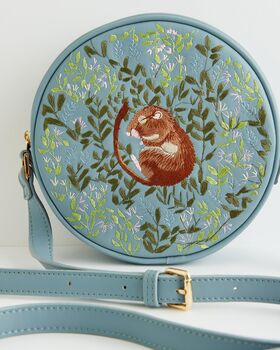 Chloe Circle Bag Embroidered Dormouse Blue, 3 of 8