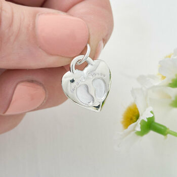 Baby Footsteps Solid Silver Personalised Charm, 4 of 7