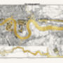 London Docks Limited Edition Screen Print Gold Leaf, thumbnail 2 of 3