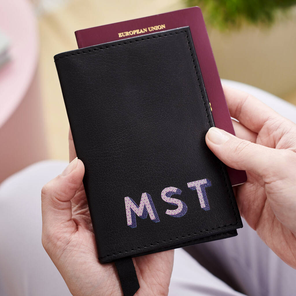 Personalised Women's Leather Passport Cover By Vida Vida