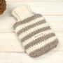 Personalised Stripe Mini Hot Water Bottle And Cover, thumbnail 4 of 7