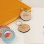 Monogram Personalised Wooden Keyring, thumbnail 4 of 5