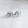 Handmade Blue Topaz Flow Stud Earrings, thumbnail 3 of 9