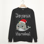 Joyeux Narwhal Men's Christmas Sweatshirt, thumbnail 1 of 2
