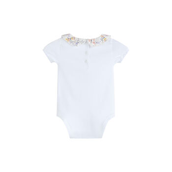 Nina Floral Frill Collar Baby Bodysuit, 2 of 6
