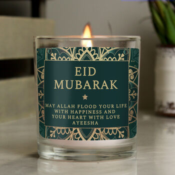 Personalised Eid And Ramadan Scented Jar Candle, 2 of 2