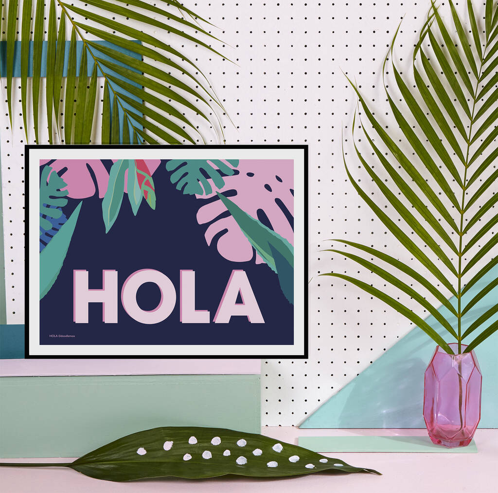 'Hola' Tropical Art Print, 1 of 6