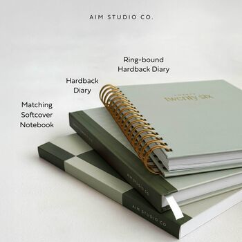 2026 A5 Spiral Diary In Sage Green, Week To View, 6 of 10