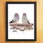 Pigeons In Love Giclee Print, thumbnail 1 of 3