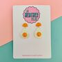 Fried Egg Earrings, thumbnail 1 of 1