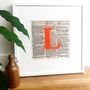 Recycled Personalised Initial Neon Typography Print, thumbnail 4 of 12